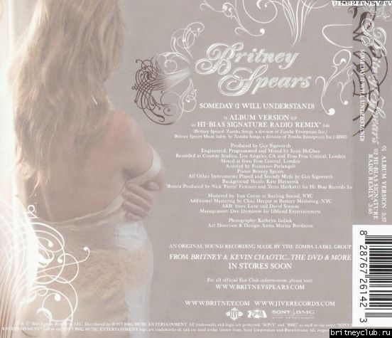 Обложка европейского сингла  Someday (I Will Understand)02.jpg(Бритни Спирс, Britney Spears)