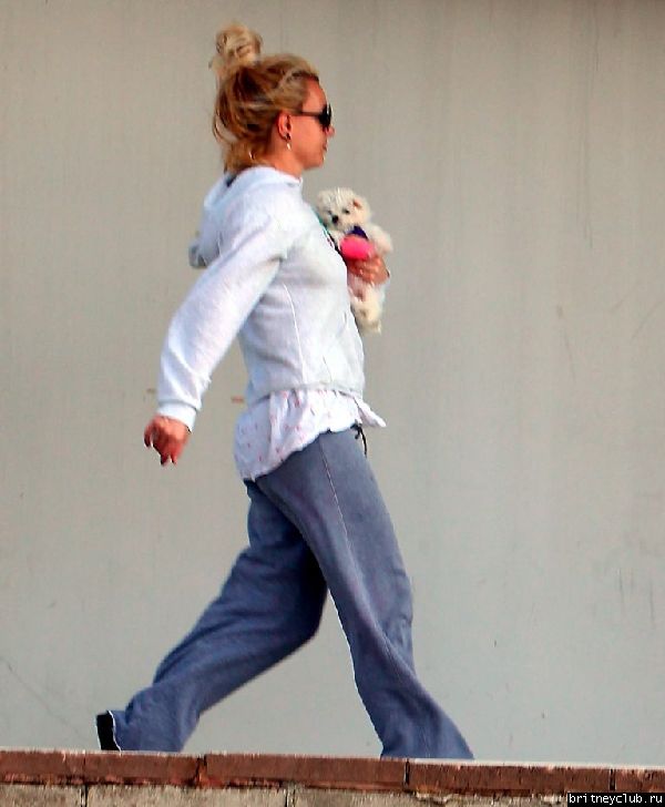 Бритни с белым щенком посетила ветеринарную клинику15.jpg(Бритни Спирс, Britney Spears)